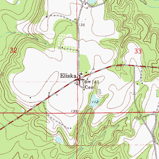 Topographic Map of Mount Pleasant Church, AL