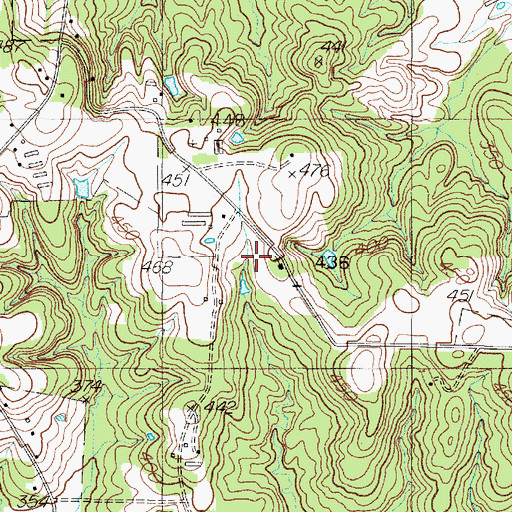 Topographic Map of Providence Missionary Church, TX