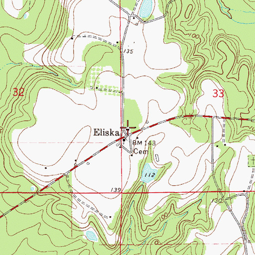 Topographic Map of Mount Pleasant Church, AL