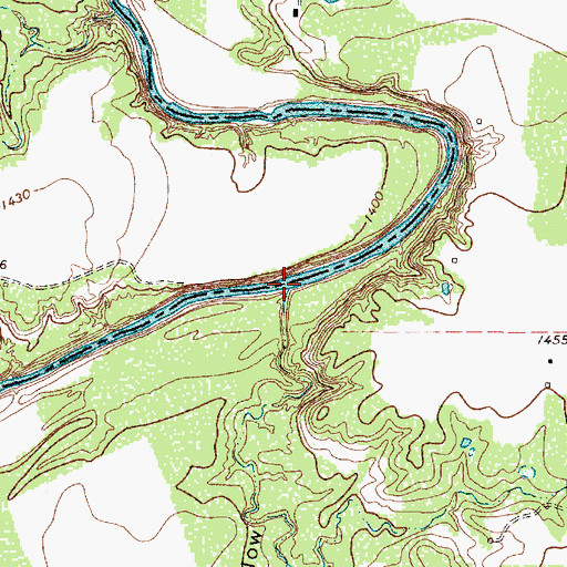 Topographic Map of Public Hollow, TX