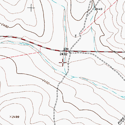 Topographic Map of Puckett Draw, TX