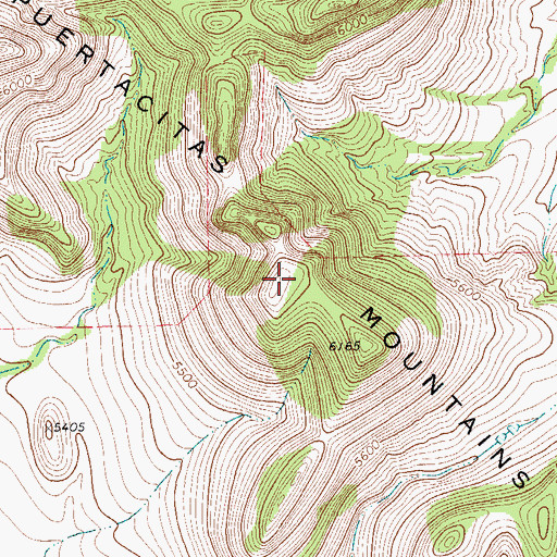 Topographic Map of Puertacitas Mountains, TX
