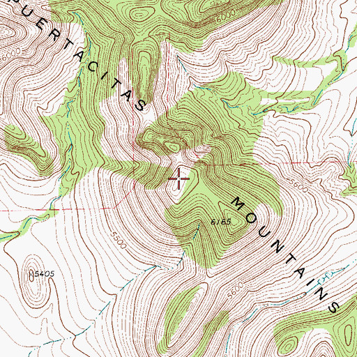 Topographic Map of Puertacitas Mountains, TX