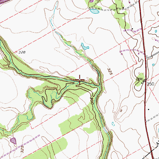 Topographic Map of Pulaski Creek, TX