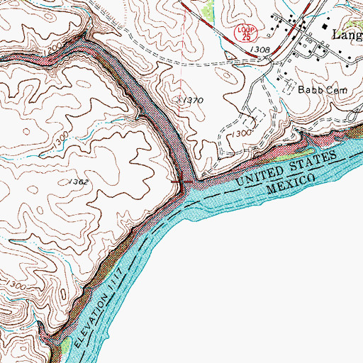 Topographic Map of Pump Canyon, TX