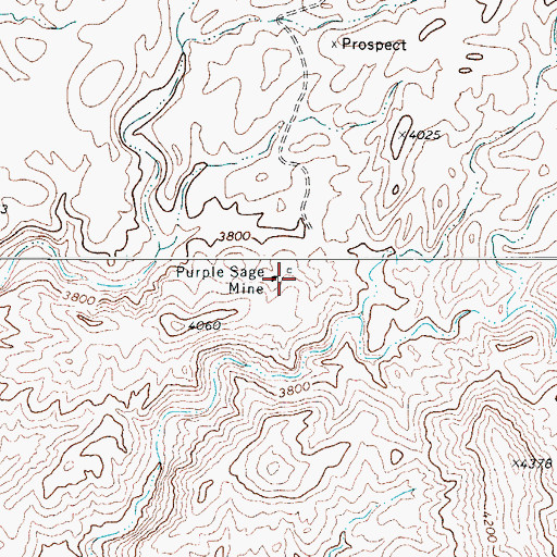 Topographic Map of Purple Sage Mine, TX