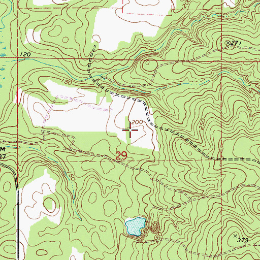 Topographic Map of Negro Pond (historical), AL