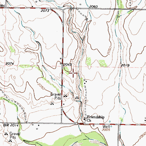 Topographic Map of Quail Cemetery, TX