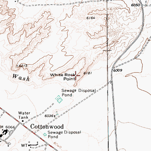 Topographic Map of White Rock Point, AZ