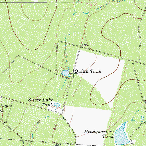 Topographic Map of Quinn Tank, TX