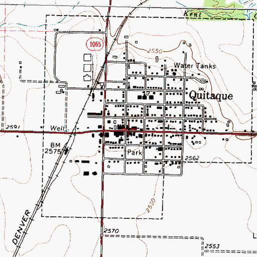 Topographic Map of Quitaque, TX