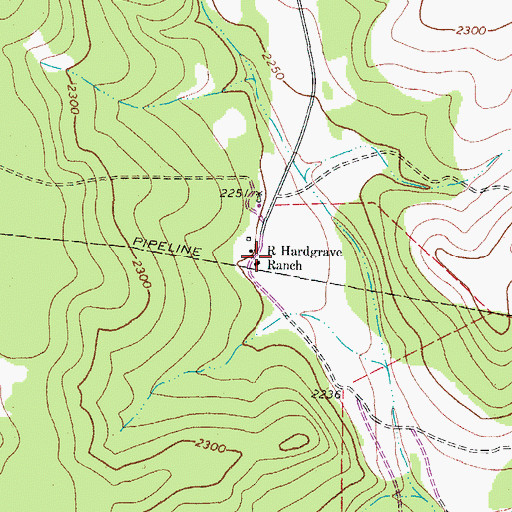 Topographic Map of R Hardgrave Ranch, TX