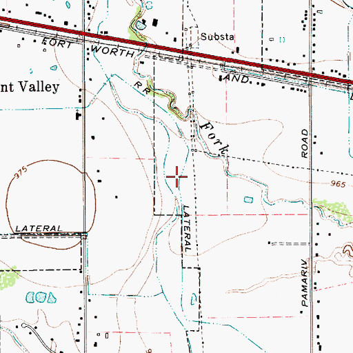 Topographic Map of R R Lateral, TX