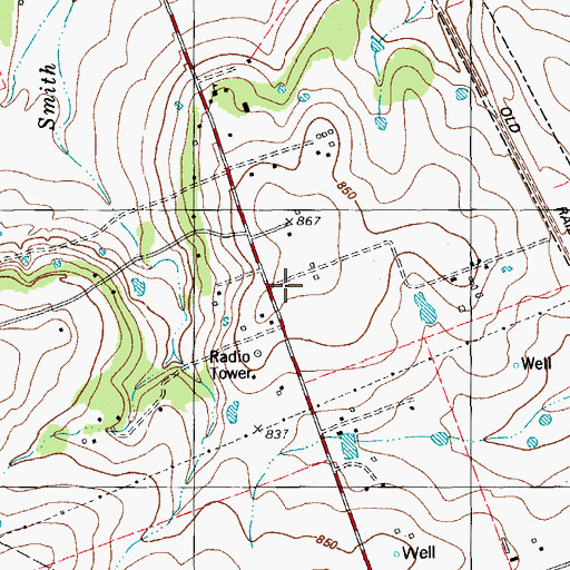 Topographic Map of Rabbit Hill, TX