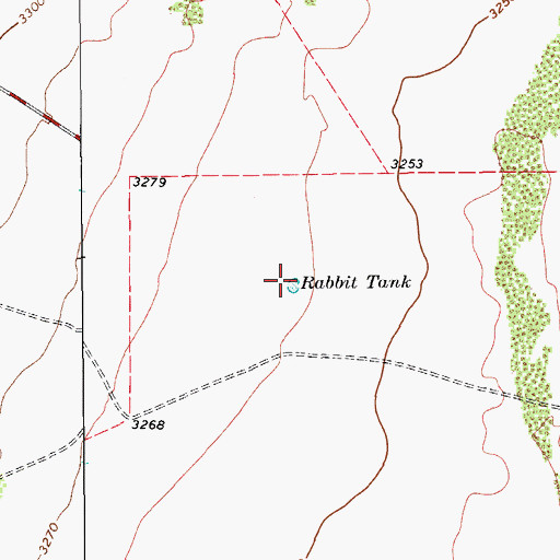 Topographic Map of Rabbit Tank, TX