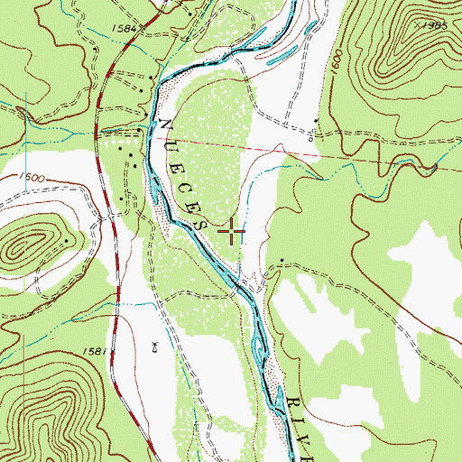 Topographic Map of Racetrack Hollow, TX
