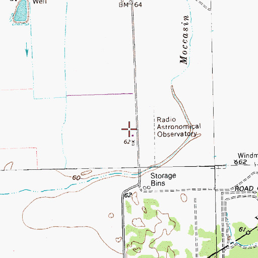Topographic Map of Radio Astronomical Observatory, TX