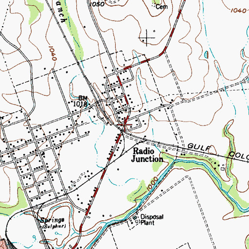 Topographic Map of Radio Junction, TX