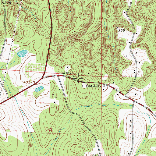 Topographic Map of Nettles Store (historical), AL