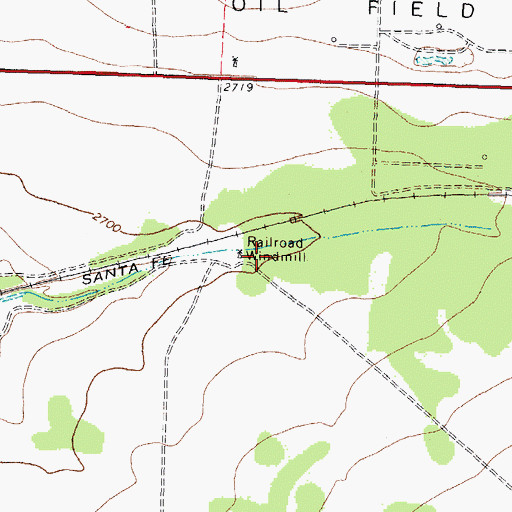 Topographic Map of Railroad Windmill, TX