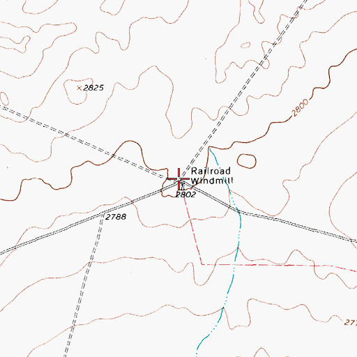 Topographic Map of Railroad Windmill, TX