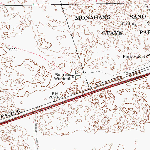 Topographic Map of Railroad Windmill, TX