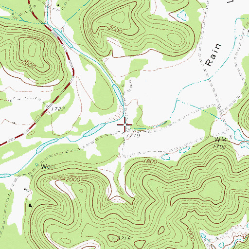 Topographic Map of Rain Valley, TX