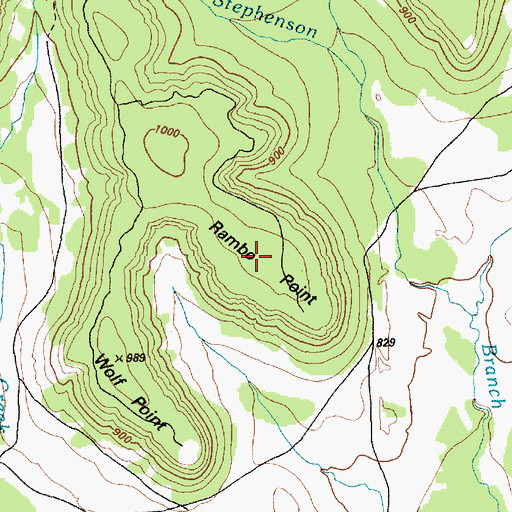 Topographic Map of Rambo Point, TX