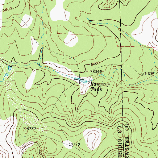 Topographic Map of Ramirez Tank, TX