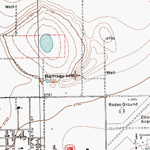 Topographic Map of Ramsey Hill, TX