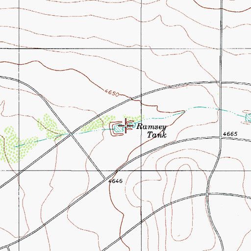 Topographic Map of Ramsey Tank, TX
