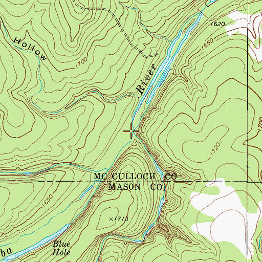 Topographic Map of Ranch Branch, TX