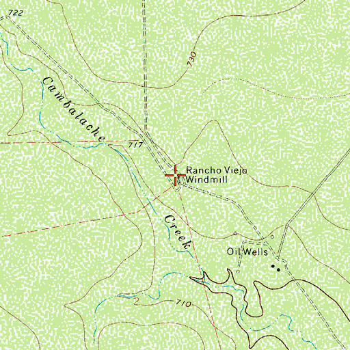Topographic Map of Rancho Viejo Windmill, TX