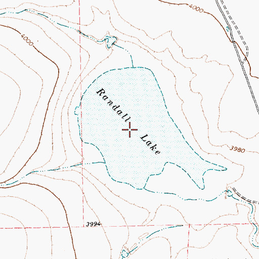 Topographic Map of Randall Lake, TX