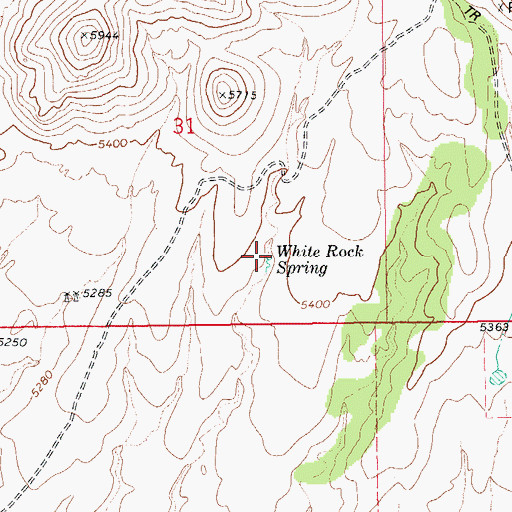 Topographic Map of White Rock Spring, AZ