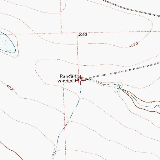 Topographic Map of Randall Windmill, TX