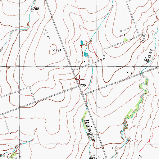 Topographic Map of Ranger School, TX