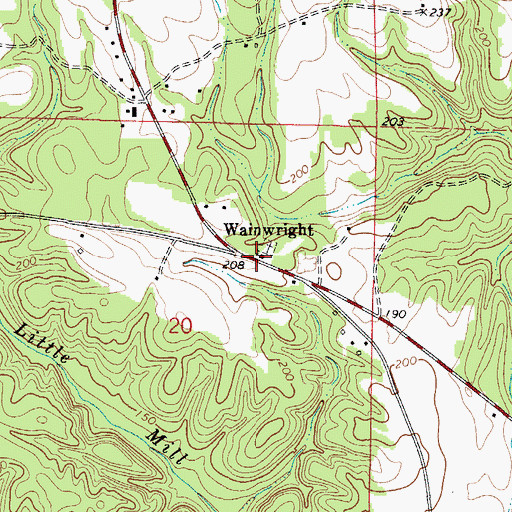 Topographic Map of Pilgrim Rest Church, AL