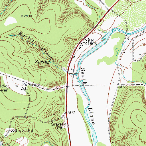 Topographic Map of Ratliff Creek, TX