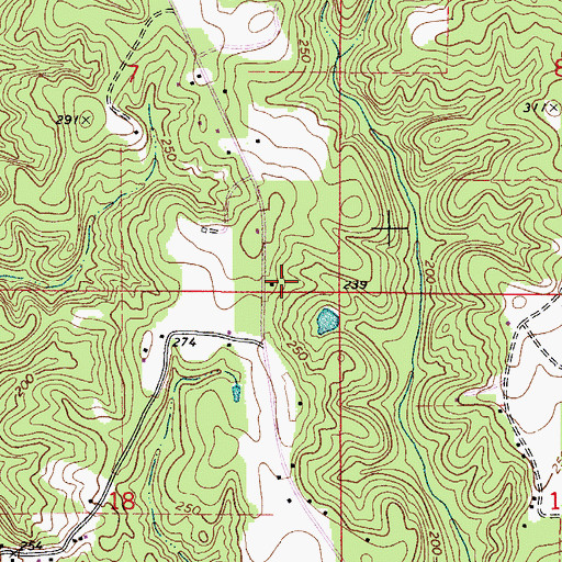 Topographic Map of Pine Chapel Church, AL