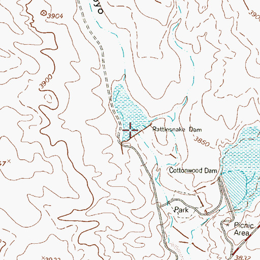 Topographic Map of Rattlesnake Dam, TX