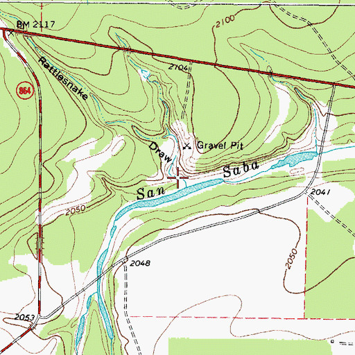 Topographic Map of Rattlesnake Draw, TX