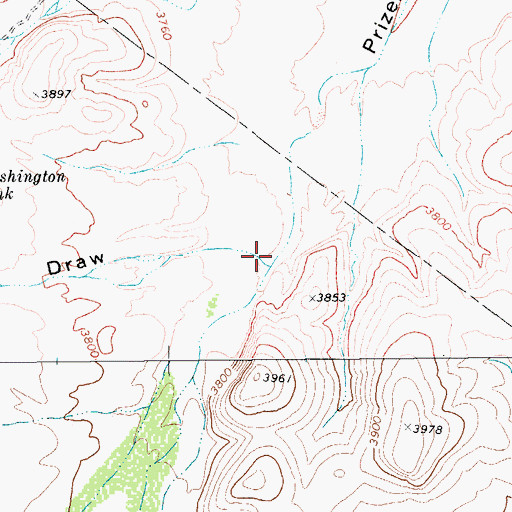 Topographic Map of Rattlesnake Draw, TX