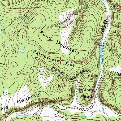 Topographic Map of Rattlesnake Flat, TX