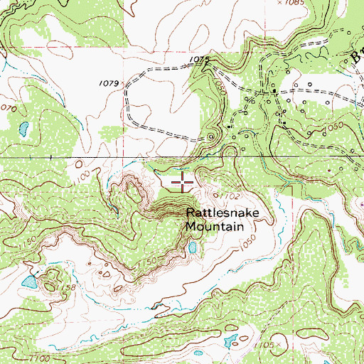 Topographic Map of Rattlesnake Mountain, TX
