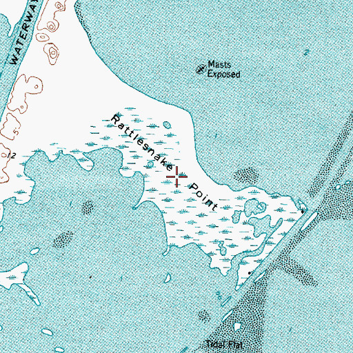 Topographic Map of Rattlesnake Point, TX