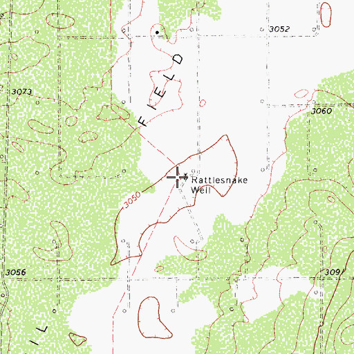 Topographic Map of Rattlesnake Well, TX