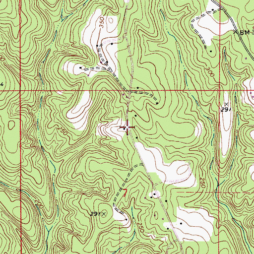 Topographic Map of Pine Hill Church, AL