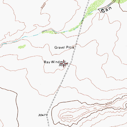 Topographic Map of Ray Windmill, TX