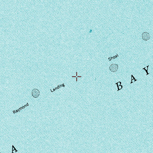 Topographic Map of Raymond Landing Shoal, TX
